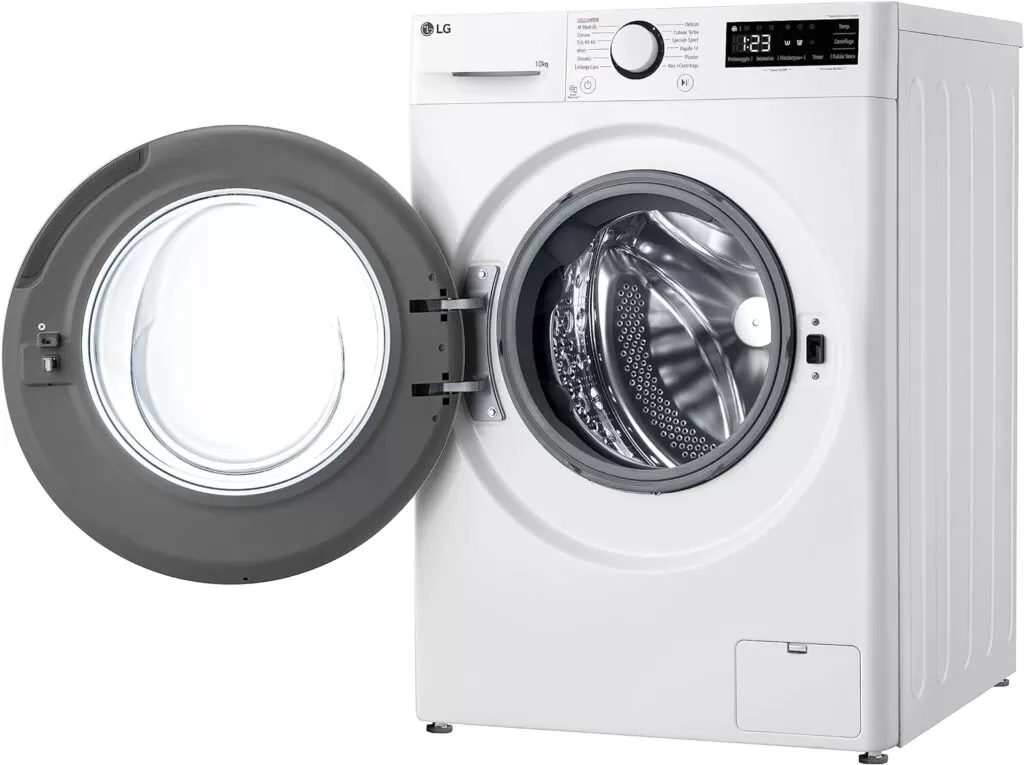 LG AI DD F4R3010NSWW Lavatrice Classe A -10%, Carica Frontale Serie R3, Lavatrice 10kg, 1400 giri, AIWash, Lavaggio a vapore, Motore Direct Drive, Smart Diagnosis, Libera installazione, Bianca