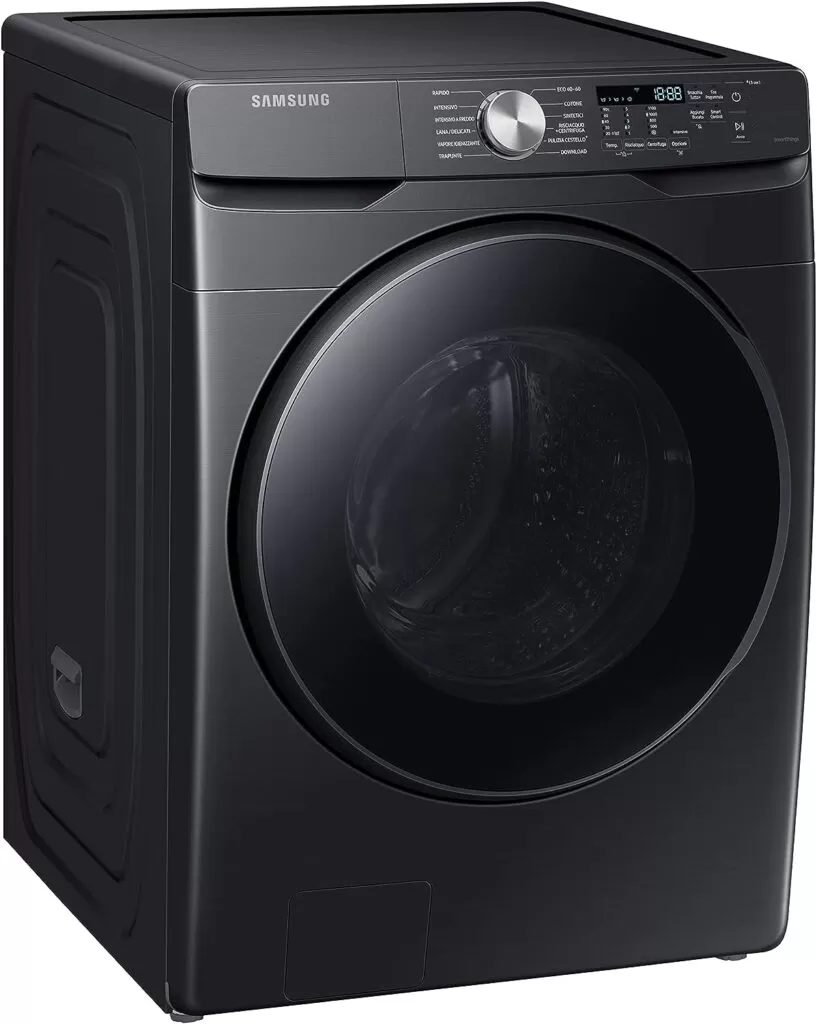 Samsung Lavatrice Grandi Capcità WF18T8000GV/ET Libera Installazione, 18 Kg, 1100 RPM, Classe C, Wifi, Vapore, Carica Frontale, 69l x 98h x 80p cm