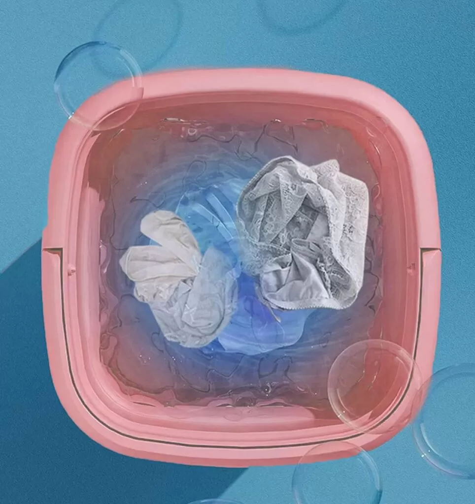 Wrneaoch 6L 36W Lavatrice Da Campeggio Pieghevole, Lavatrice Portatile per La Casa Timer Regolabile a Tre Velocità, Mini Lavatrice Portatile Sterilizzazione a luce blu, Mini Lavatrice Da Viaggio