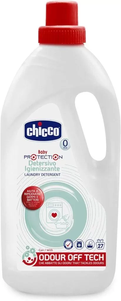 Chicco Baby Protection Detersivo Bucato Igienizzante per i vestiti del bambino e della famiglia, abbatte gli Odori, 0+ Mesi - 1.5 litri