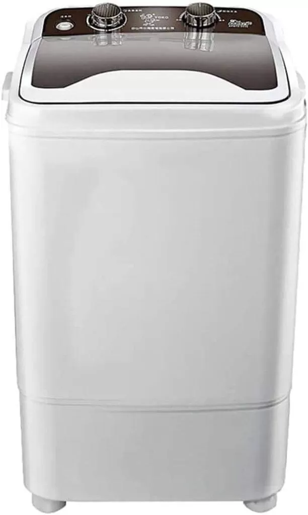 Lavatrice portatile 7 kg, capacità totale, lavaggio a vasca singola, disidratazione, pulizia profonda UV, compatta per camme (mini lavatrice) (nero)