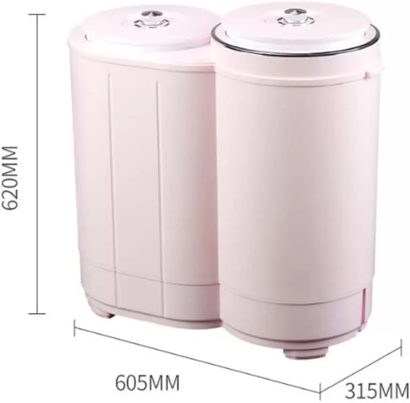 ZAIZAI Lavatrice portatile portatile for la lavatrice e asciugatrice semiautomatica portatile (Color : Pink, Size : As the picture shows)