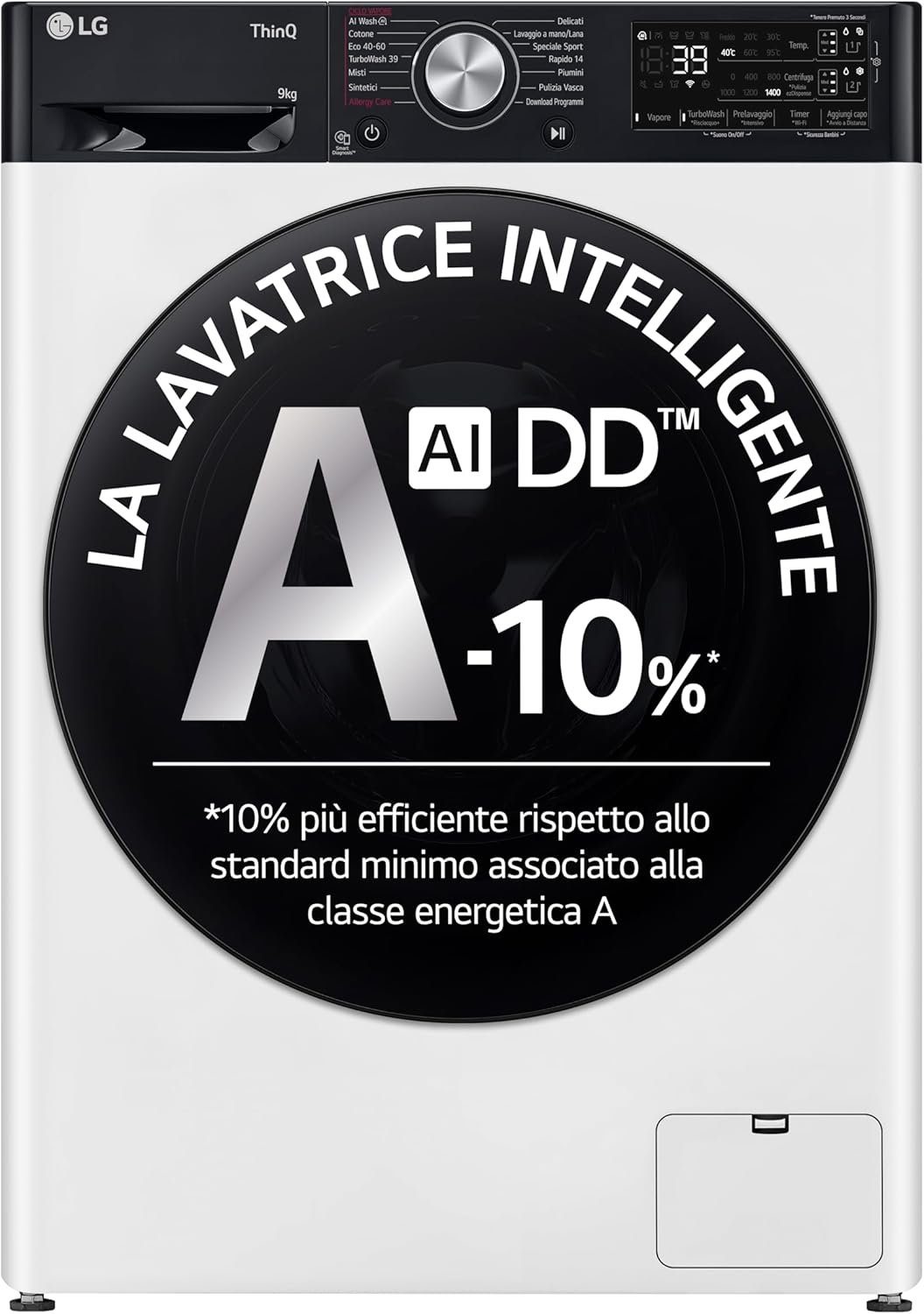 LG AI DD F4R7509TSWB: La Lavatrice Innovativa per un Lavaggio Perfetto!