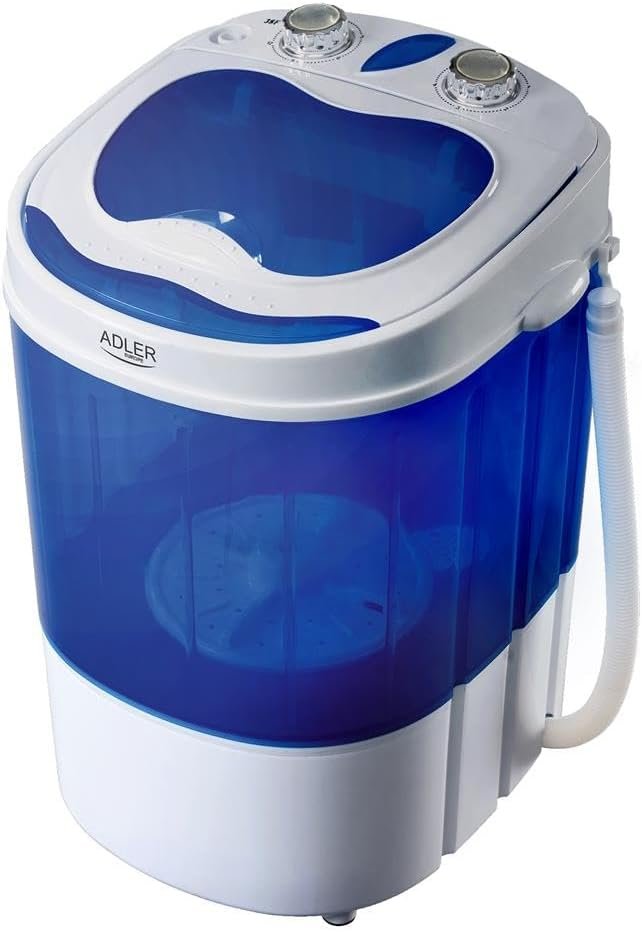 Recensione della Lavatrice Portatile Adler AD 8051: Comodità e Stile in Blu e Bianco!