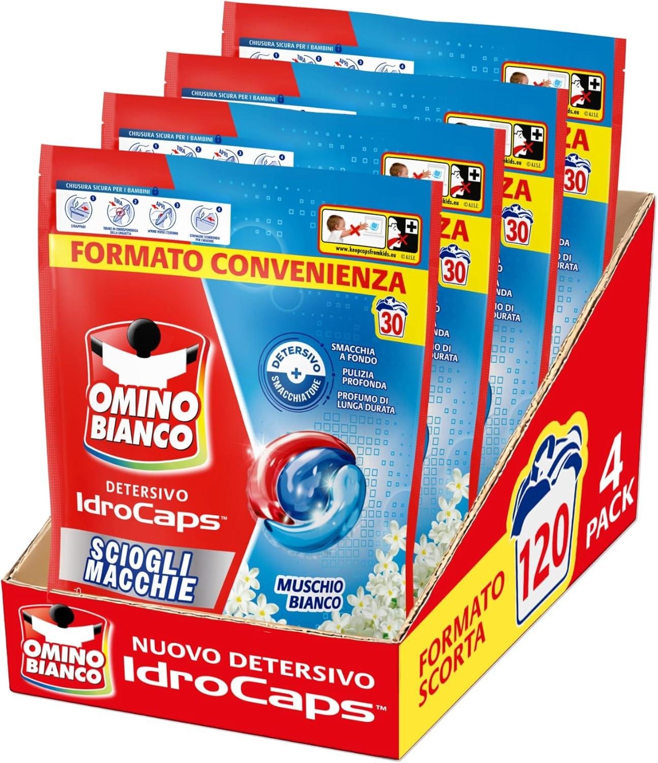 Omino Bianco Idrocaps: La Soluzione Efficace per Lavaggi Perfetti!