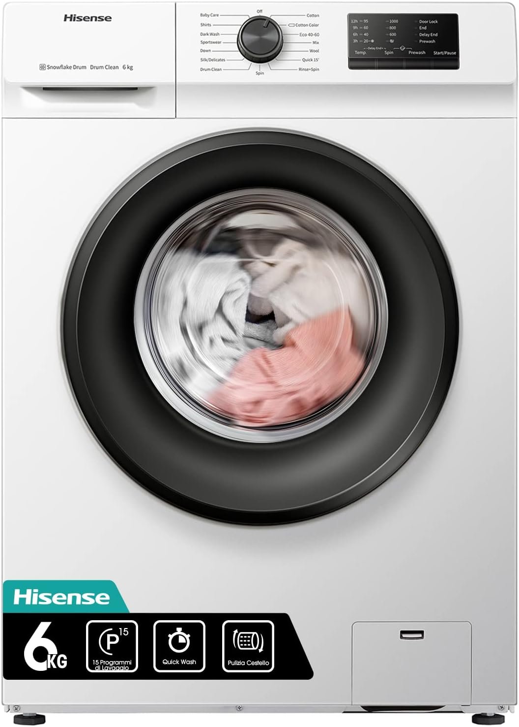 Recensione della Lavatrice Hisense WFVC6010E: Potenza e Versatilità in 6 Kg!
